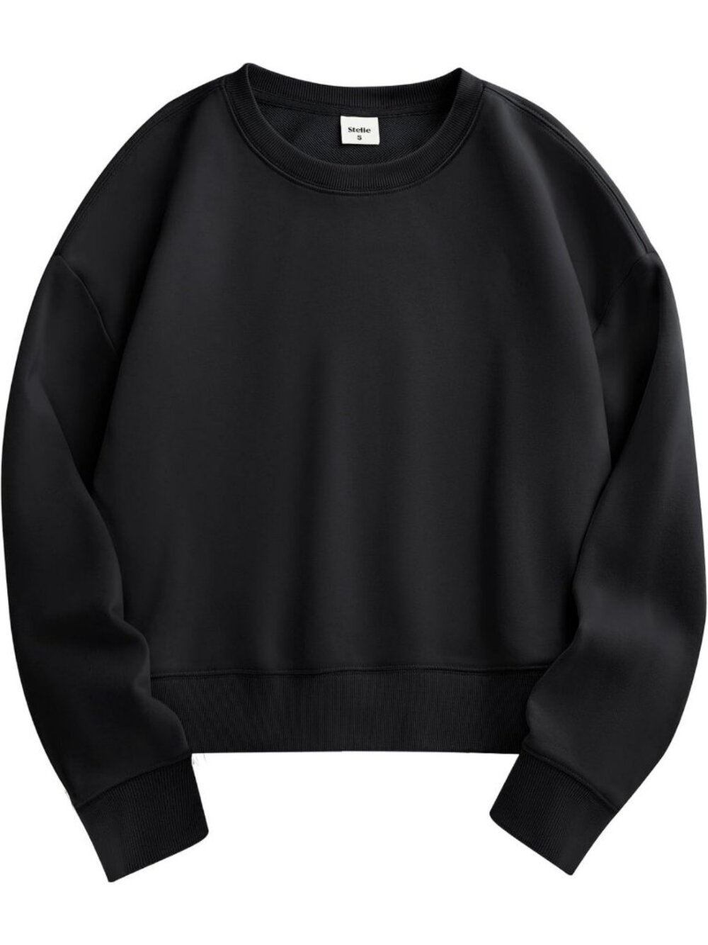 Cropped Crewneck Sweatshirt for Women | Relaxed Fit Casual Everyday Wear